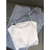 Эластичная майка топ, топ с чашечками, бюстгалтер, нижнее белье, летний топ без лямок, красивая спина