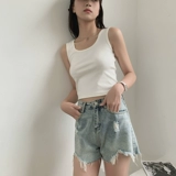 Летняя короткая майка топ, защитное белье, трикотажные бретели