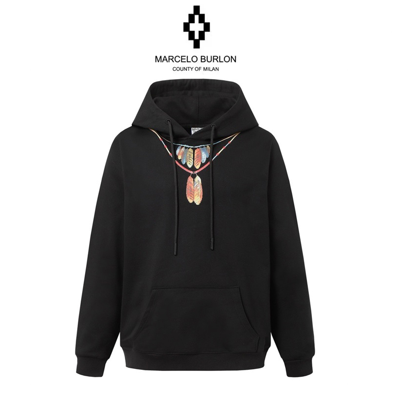 Authentic Marcelo Burlon Mb Wings Unisex Hooded Sweatshirt Trendy Brand Hoodie Jacket Authentic Marcelo Burlon Mb Wings Unisex Hooded Sweatshirt Trendy Brand Hoodie Jacket