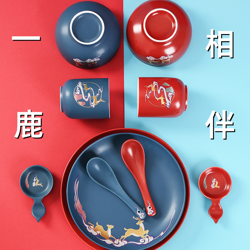 Mary question high - end ceramic dishes suit wedding wedding China wind tide combination gift boxes of gifts