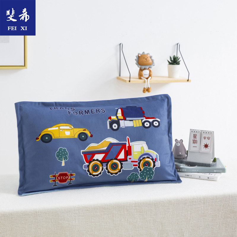 Child coral suede pillowcase 30 x 50 Cartoon baby thickened suede pillow core cover 40 x 60 flange suede winter 
