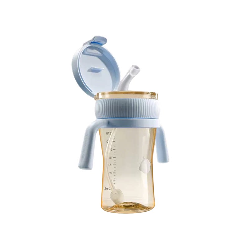 babycare学饮杯婴儿6-12月宝宝重力球喝水杯奶瓶ppsu杯小月龄防呛