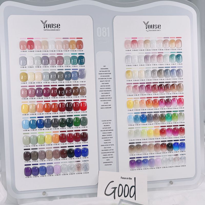 2022 Spring Summer Small Red Book 81 color sleeves Nail Polish Beauty Chia Store Lasting Durable New Pop Net Red Nail Polish Glue