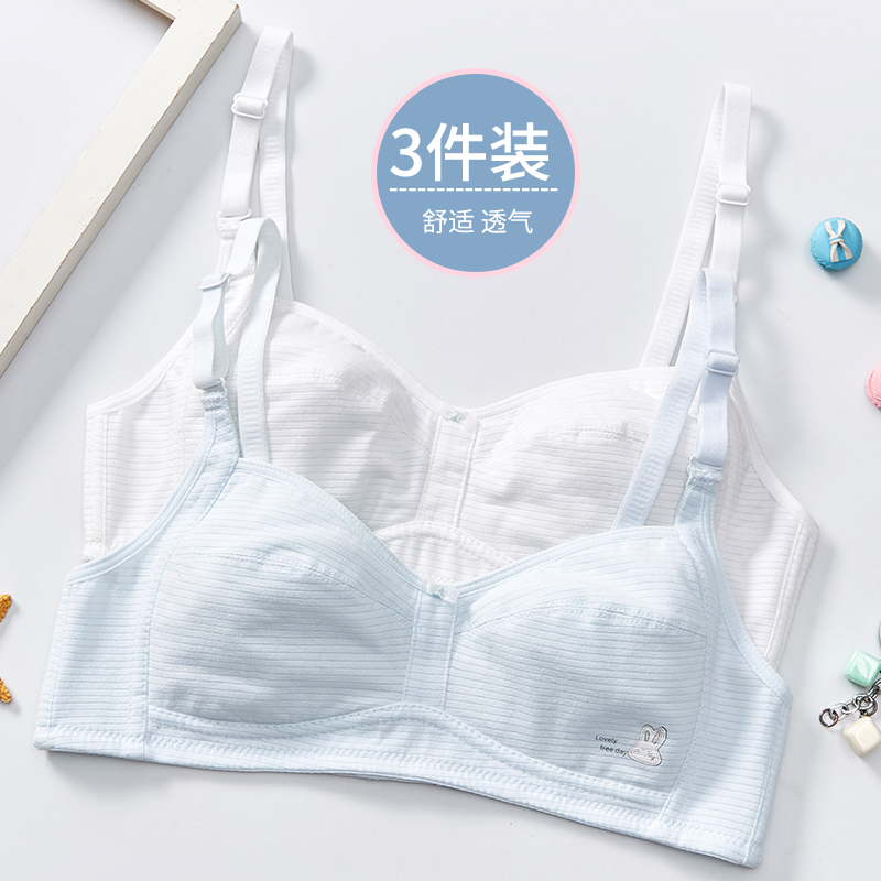 Underwear for Female Students, High School Students, Young Girls, Bras for Junior High School Students, Puberty Development Period, Pure Cotton, Thin Style, Small Vest, Summer