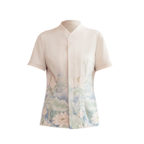 High-end star hotel front desk receptionist work clothes female hotel Chinese restaurant waiter work clothes welcome short-sleeved summer