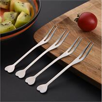 Suit Creative Cute Stainless Steel Fruit Fork Home Refreshment Fork Cake Sweet Pitchfork Coffee Stirring Spoon