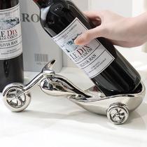 Motorcycle wine rack ornaments creative light luxury high-end living room entrance dining room TV cabinet wine cabinet decorations