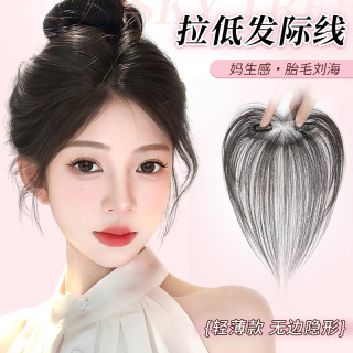 Sky tree upgraded invisible lanugo hair bangs wig