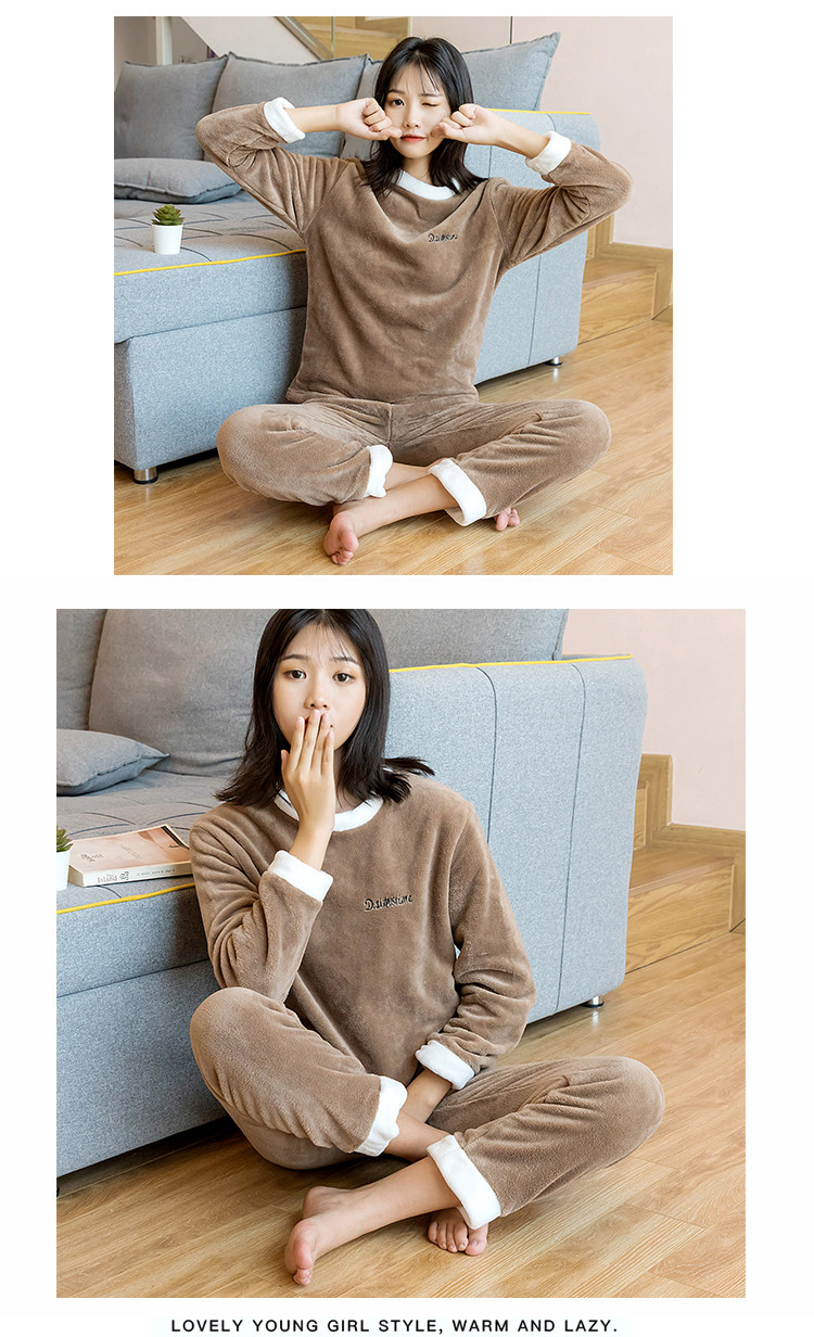 仙女暖暖珊瑚绒圆领套装 图10
