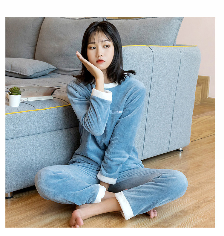 仙女暖暖珊瑚绒圆领套装 图12