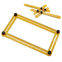 Multifunctional folding ruler plastic stainless steel movable four-sided folding ruler four-sided parallel ruler multi-angle ruler stainless steel