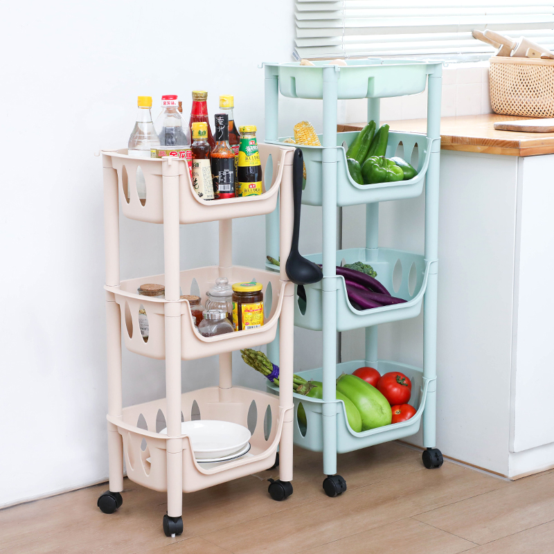 Morrow Kitchen Shelving Ground Floor Multilayer Fruit Vegetable Shelf Supplies Vegetable Basket storage Vegetable Basket Containing theorator Home-Taobao