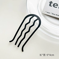 Черная U-образная вилка для волос