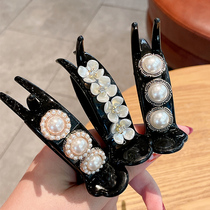 Pony tail clip back of the Head Ball head grab clip pearl hair clip hair artifact Korean Net red hair card headdress women