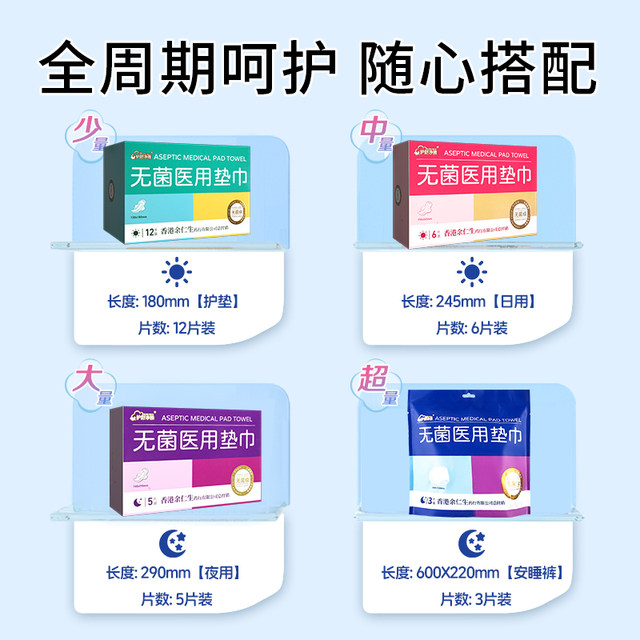 Hushujingya Medical Sanitary Napkins Genuine Official Flagship Store Nursing Pads Medical Device Brand Name National Standard Sterile Gd