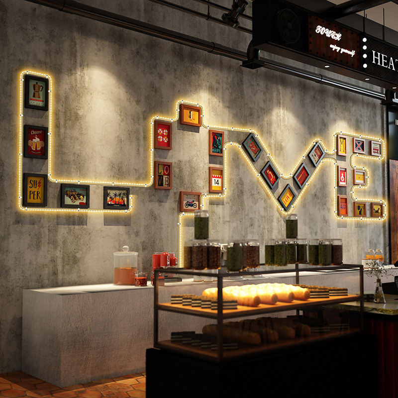 新创意烧烤饭店墙面装饰复古酒吧工业风咖啡馆小吃餐厅餐饮墙上挂