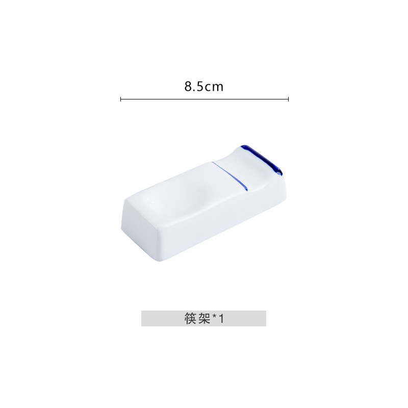 Loose ultra-connected blue and white porcelain ceramic chopstick holder blue and white word flavor dish