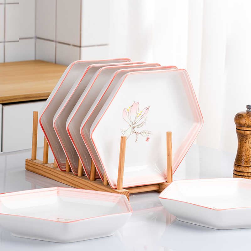 (Parts DIY) Chinese style set platter tableware bowl combination ceramic plate plate creative household