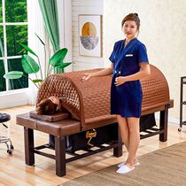 full size solid wood 17 guilty full temperature smokeless stone-needle bamboo plate fumigation perspiration intelligent infrared moxibustion bed