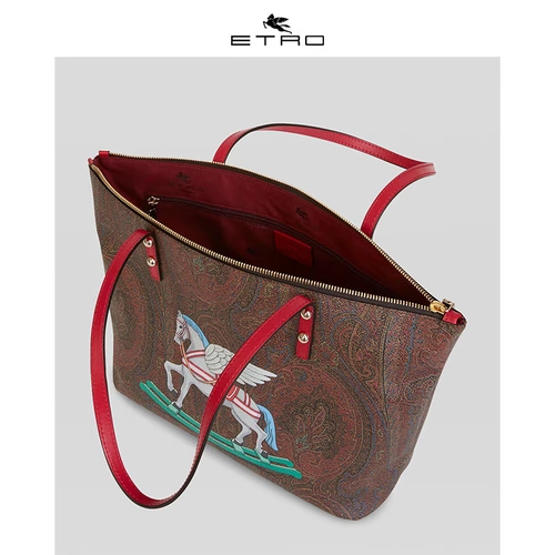 [Мгновенный интерес -free] etro/ai chuo/2020 Осень и зима новые модели/дамы Pisri Pegal Horse Corse Print Sagn