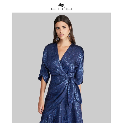 [Hui] Etro ai Chuo/2020 Ранняя весна Новая/Женская одежда/женская синяя юбка