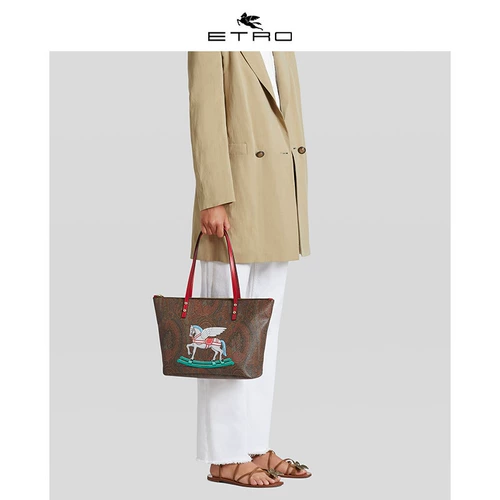 [Мгновенный интерес -free] etro/ai chuo/2020 Осень и зима новые модели/дамы Pisri Pegal Horse Corse Print Sagn