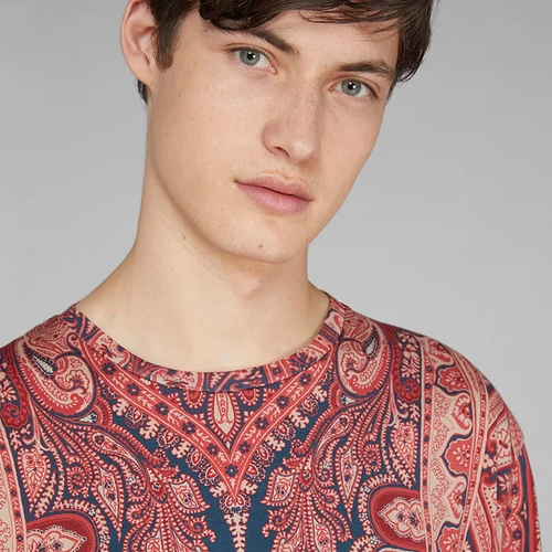 [Hui] etro ai bang/2020 Spring New/Men's Pisri Pisri Manchu Design T -For
