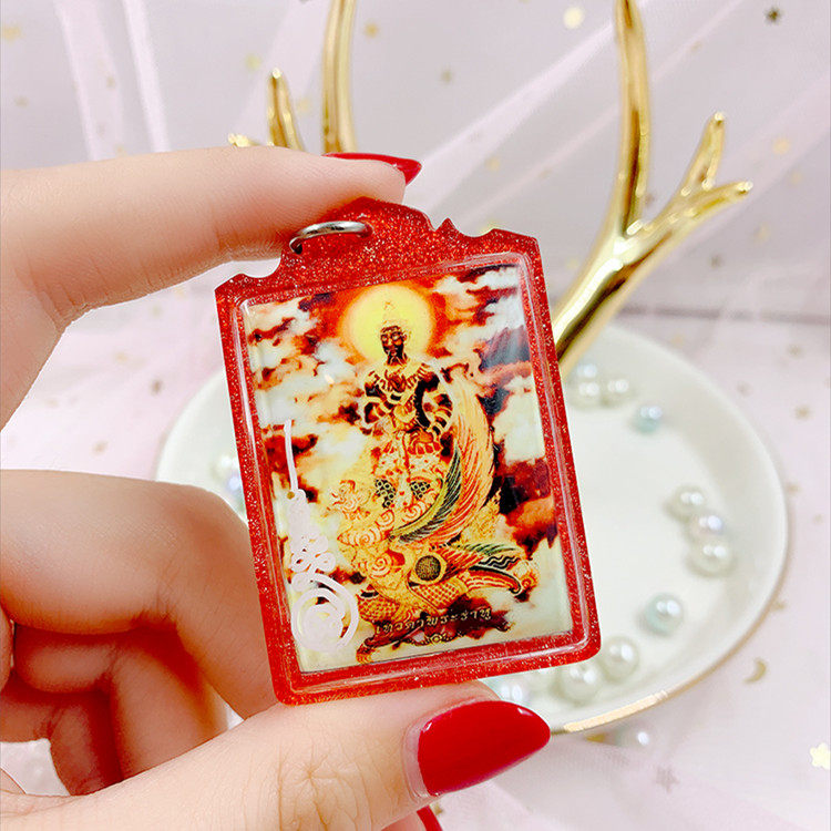 Thailand's Buddhist truffles Azzanine Narai Tianshen Pendant Art Xuanfoshan Golden-winged Bird Acrylic Waterproof Shell