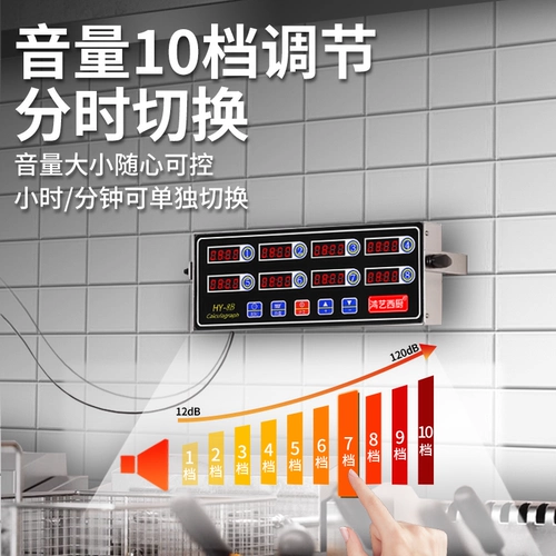 Восьмиканальный таймер, кухонное напоминание, специальный таймер для коммерческого приготовления лапши, ресторана лапши, восьмисегментный электронный громкий звук