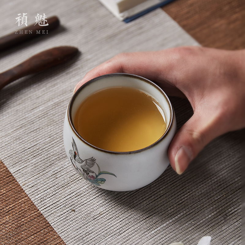 Shot incarnate your up hand - made open piece of kung fu tea master of jingdezhen ceramic tea set sample tea cup cup personal single CPU