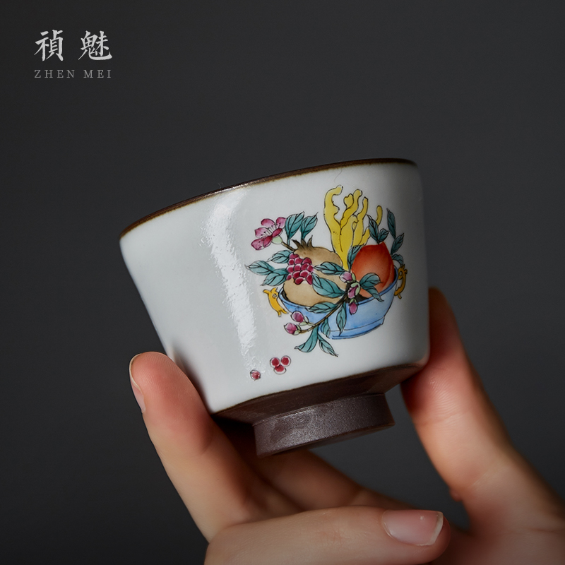 Shot incarnate your up hand - made jingdezhen ceramic cups kung fu tea set sample tea cup cup single CPU slicing can be a master