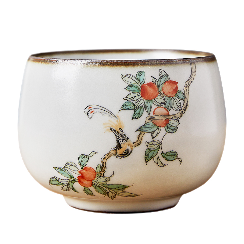 Shot incarnate the jingdezhen ceramic your up hand - made painting of flowers and a cup of kung fu tea set sample tea cup cup single CPU slicing can be a master
