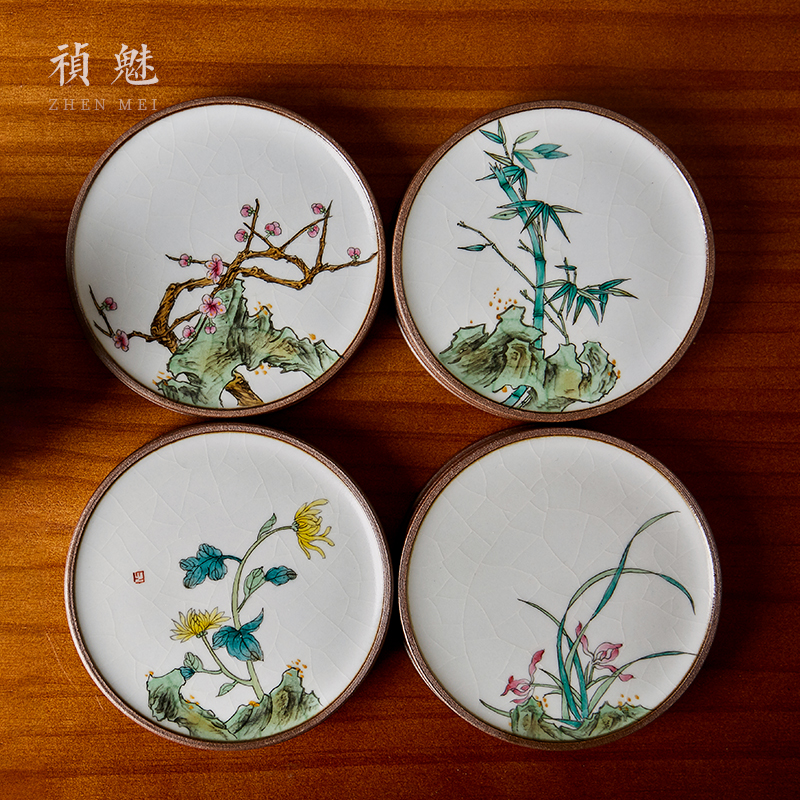Shot incarnate your up hand - made by patterns cover kung fu tea tea saucer jingdezhen ceramics fittings cup mat