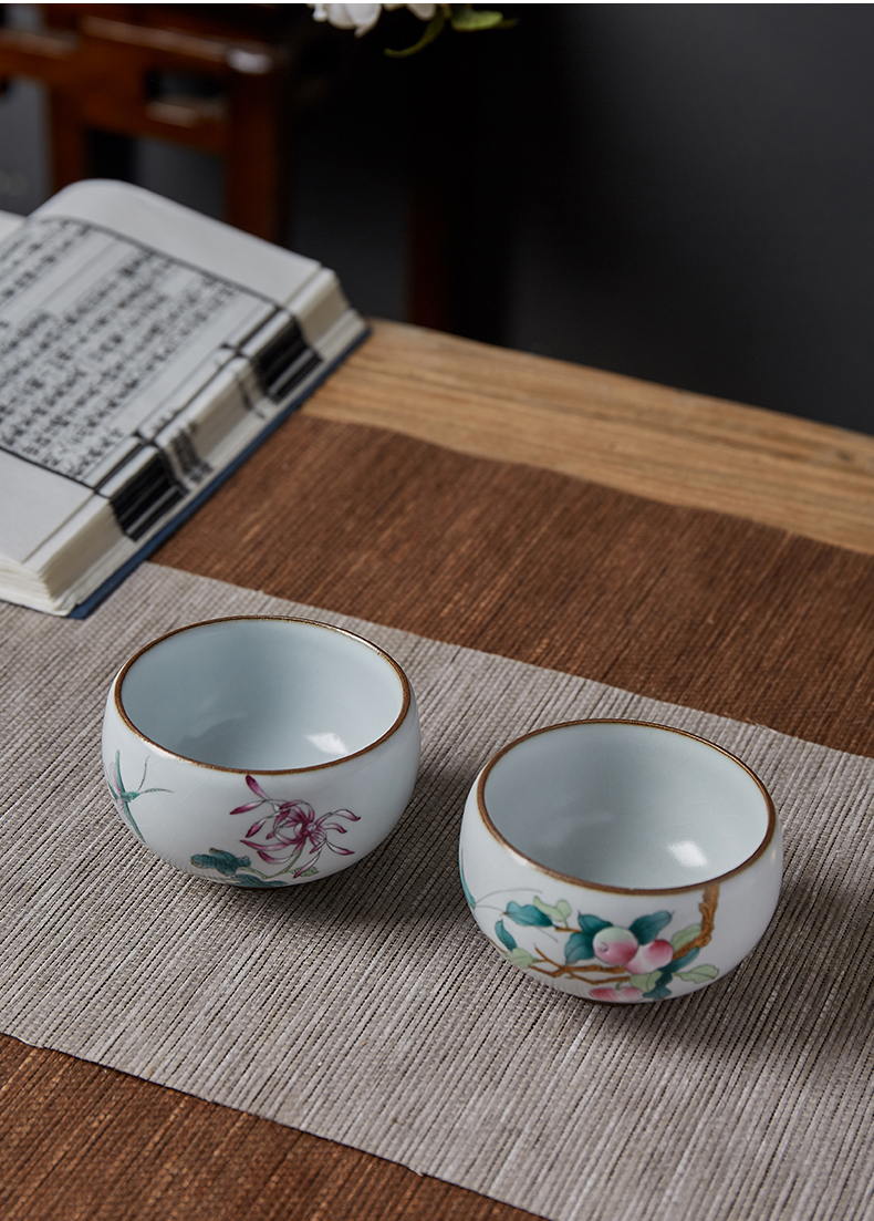 Shot incarnate the jingdezhen ceramic cup your up hand - made loquat cricket kung fu tea master sample tea cup cup personal single CPU