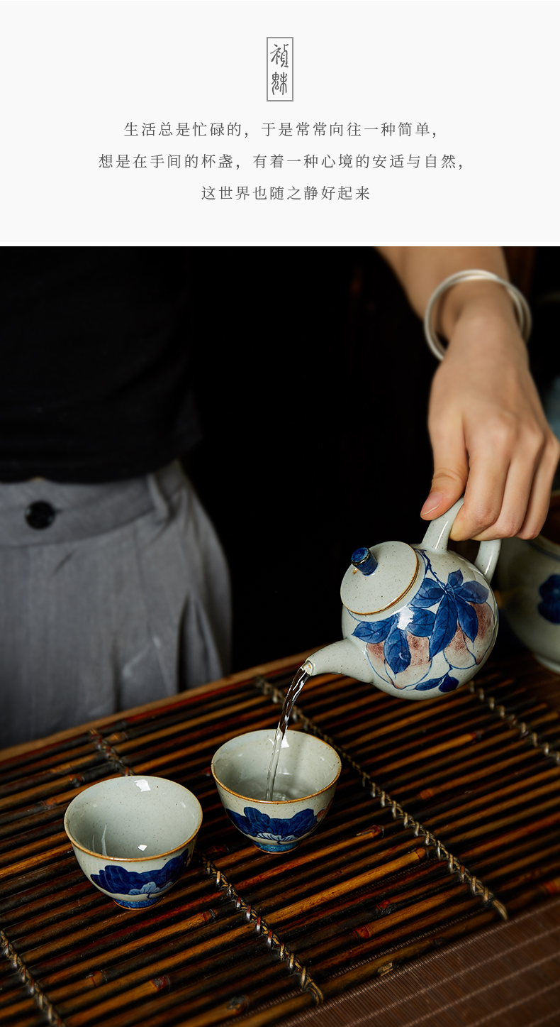 Shot incarnate the hand - made porcelain little teapot jingdezhen ceramic kung fu tea set household dipper filter teapot single pot