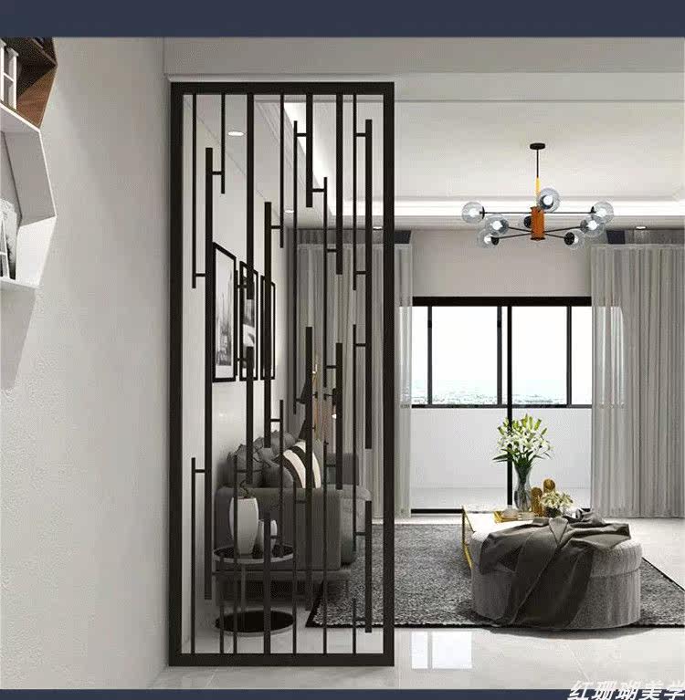 无锡金属屏风隔断客厅进门不锈钢拉丝金属轻奢现代玄关