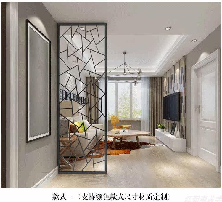 无锡金属屏风隔断客厅进门不锈钢拉丝金属轻奢现代玄关