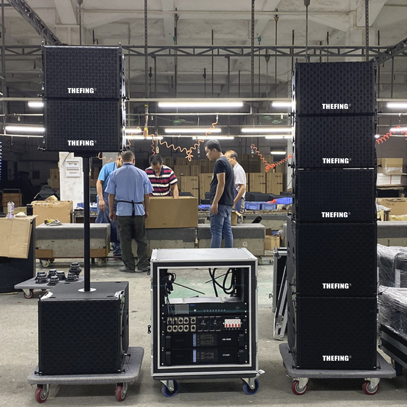 Small performance line array four 5.5 inch full frequency with single 15 inch subwoofer treble Ru magnetic speaker manufacturer direct sales