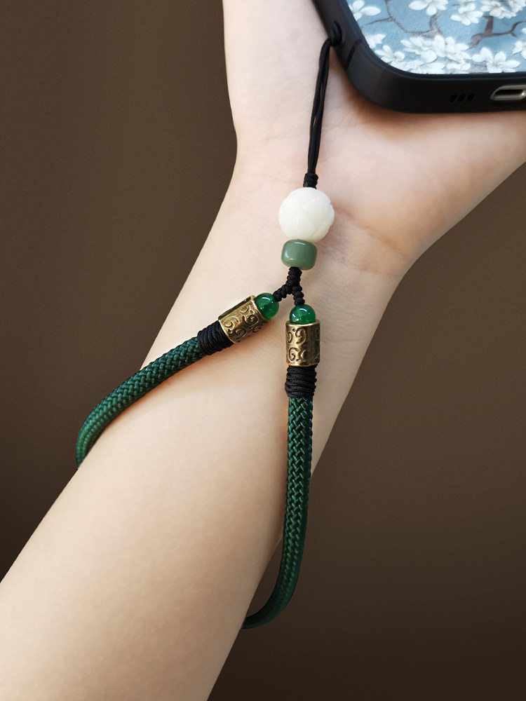 Janger mobile phone hanging wrist wrist wrist wristband men and women hand-woven Chinese wind hanging parts are durable