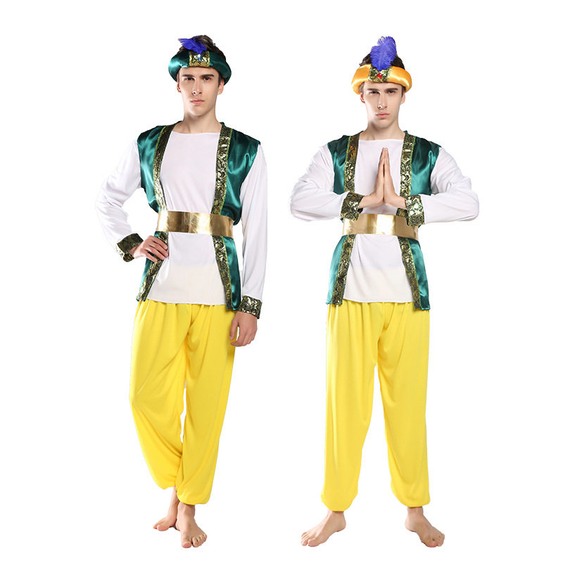 Halloween cosplay makeup prom Indian Arab Costume Adult Male Role-playing Prince Plays Out