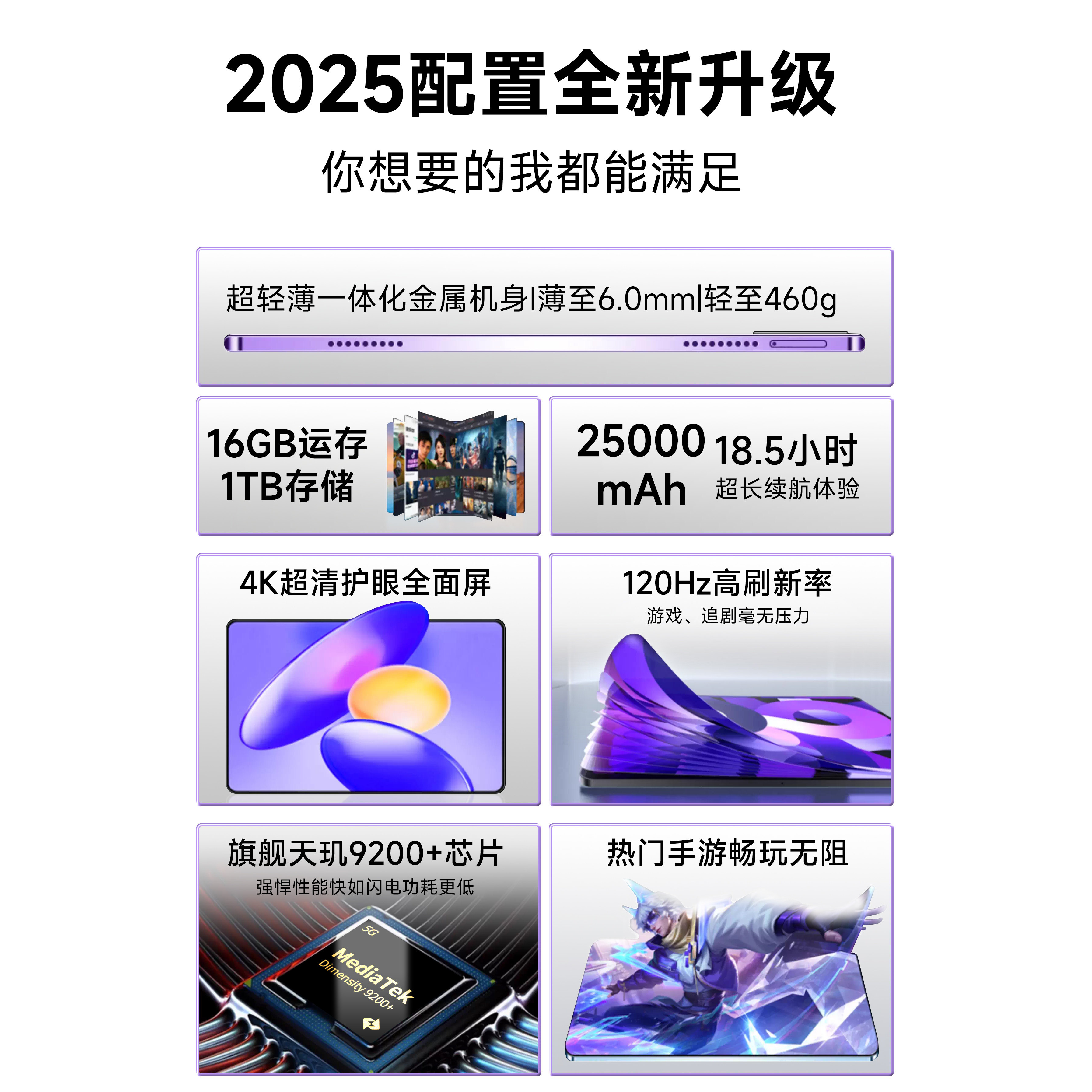 [Official Genuine Product] 2026 New Tablet Samsung Full Screen Snapdragon 8 Gen 2 Soft Light Eye Protection 5g All-Network Pad Tablet Phone 2-in-1 for Gaming, Office, Online Classes, and Student Use