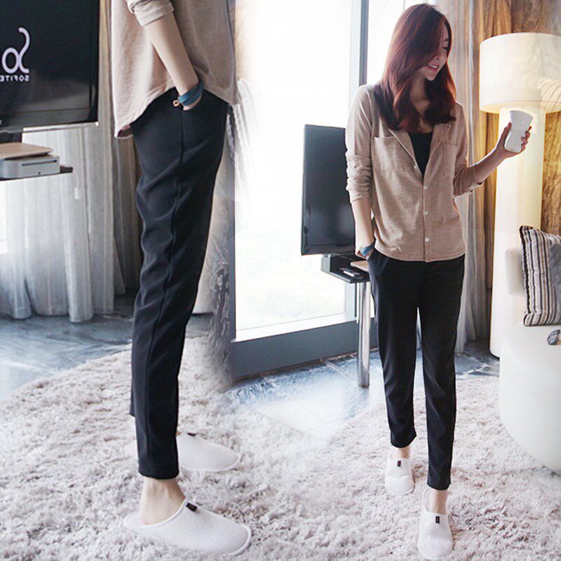 Western Dress Pants Woman Summer 2022 New Korean Version Straight Cylinder Loose With High Waist Loose Sense 100 lap nine Smoke Pipe Pants