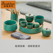 Banderas kung fu tea set Teacup Bowl Japanese style home simple modern dry bubble tea tray