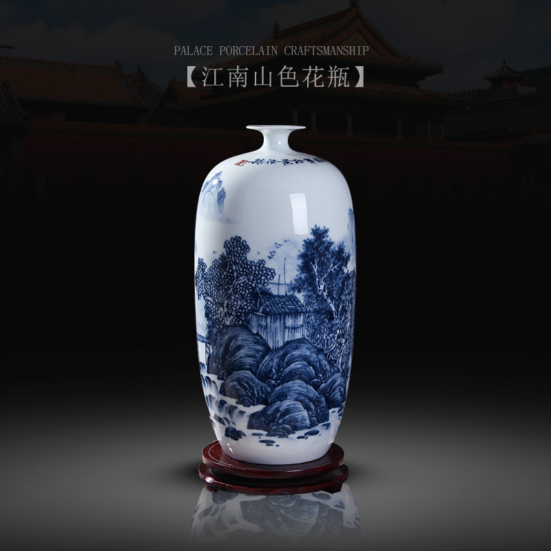 Xu jing, the hand - made ceramic vase household decorations furnishing articles jingdezhen small living room TV cabinet type flower arrangement