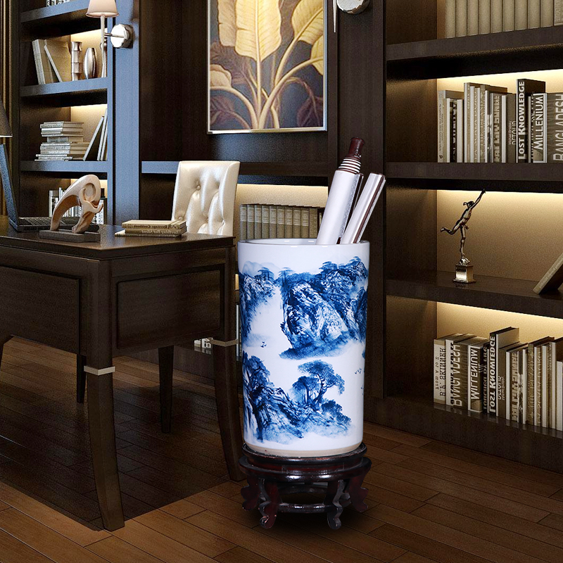 Jingdezhen ceramic vases, flower arranging large landing quiver porcelain painting and calligraphy scrolls cylinder sitting room the receive home furnishing articles