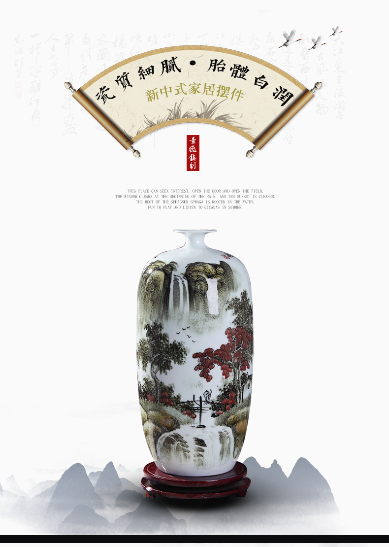 Xu jing, the hand - made ceramic vase household decorations furnishing articles jingdezhen small living room TV cabinet type flower arrangement