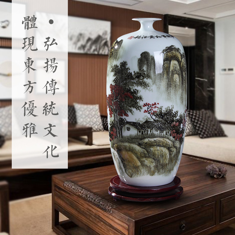 Xu jing, the hand - made ceramic vase household decorations furnishing articles jingdezhen small living room TV cabinet type flower arrangement