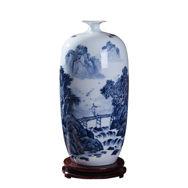 Xu jing, the hand - made ceramic vase household decorations furnishing articles jingdezhen small living room TV cabinet type flower arrangement