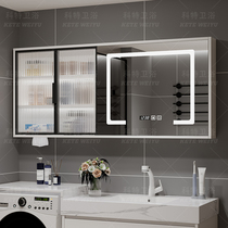 Luxury smart glass door bathroom mirror cabinet separate wall-mounted washbasin mirror wall-mounted cabinet storage integrated mirror cabinet