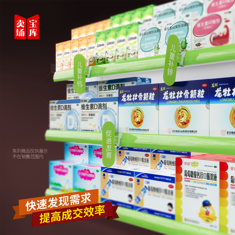 Pharmacy classification brand channel shopping guide brand promotion card PVC shelf classified advertising sign board display store treasure house